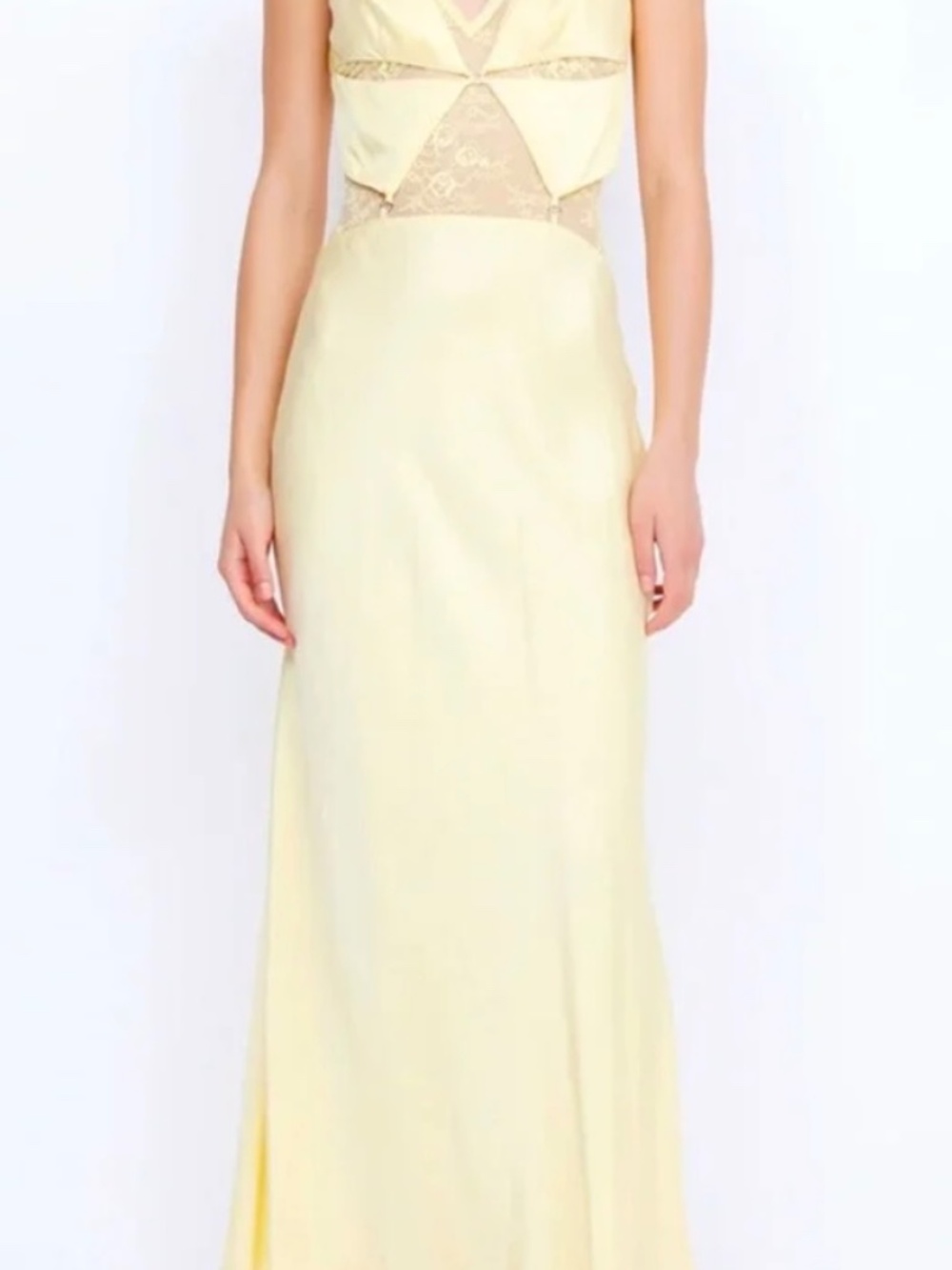 Bec and Bridge Butter Yellow Lace Dress
